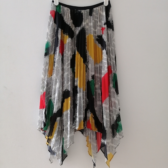 Celine silk printed asymmetrical skirt - Picture 2 of 8